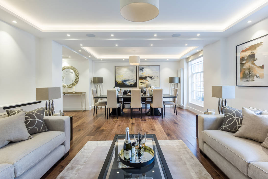 Luxury London Mayfair Aparment homify Klasyczny salon london,apartment,penthouse,modern,classic,living room,family room