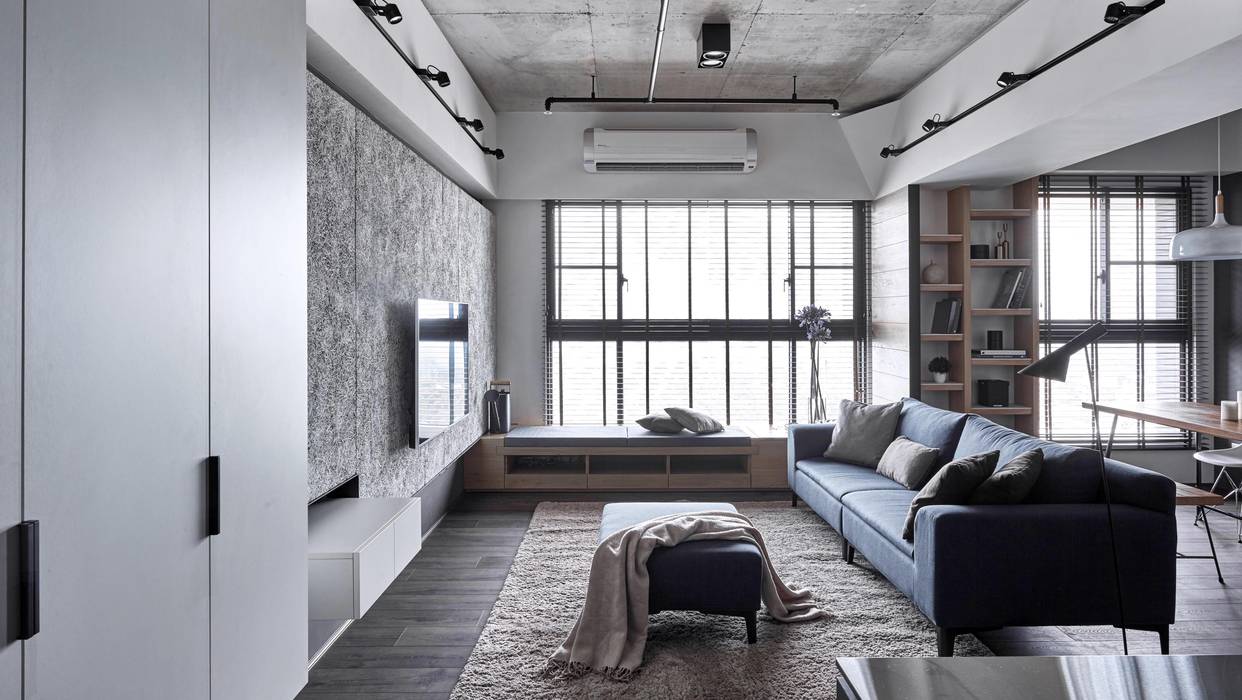 TOUGH INN, 寬度 空間設計整合 寬度 空間設計整合 现代客厅設計點子、靈感 & 圖片
