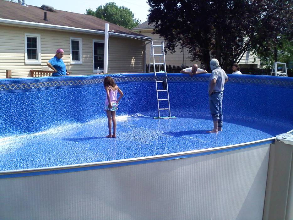 Instalación de una piscina por encima de el nivel de la tierra (Avobe ground pool) Avel Benapi Services, dba, ABS Pool Patrol