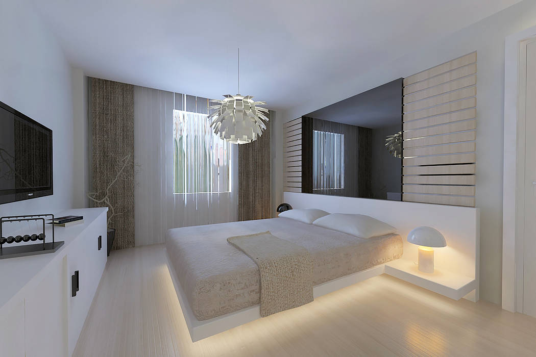 ELA PREMIUM 2, Pronil Pronil モダンスタイルの寝室 エンジニアリングウッド 透明