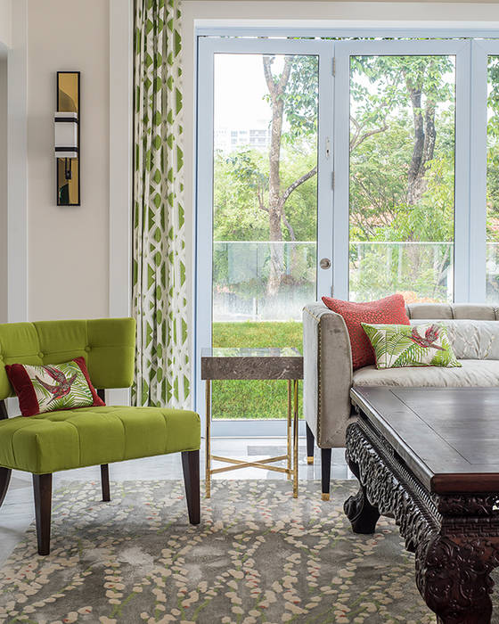 Modern Chinoiserie Home, Design Intervention Design Intervention Modern living room