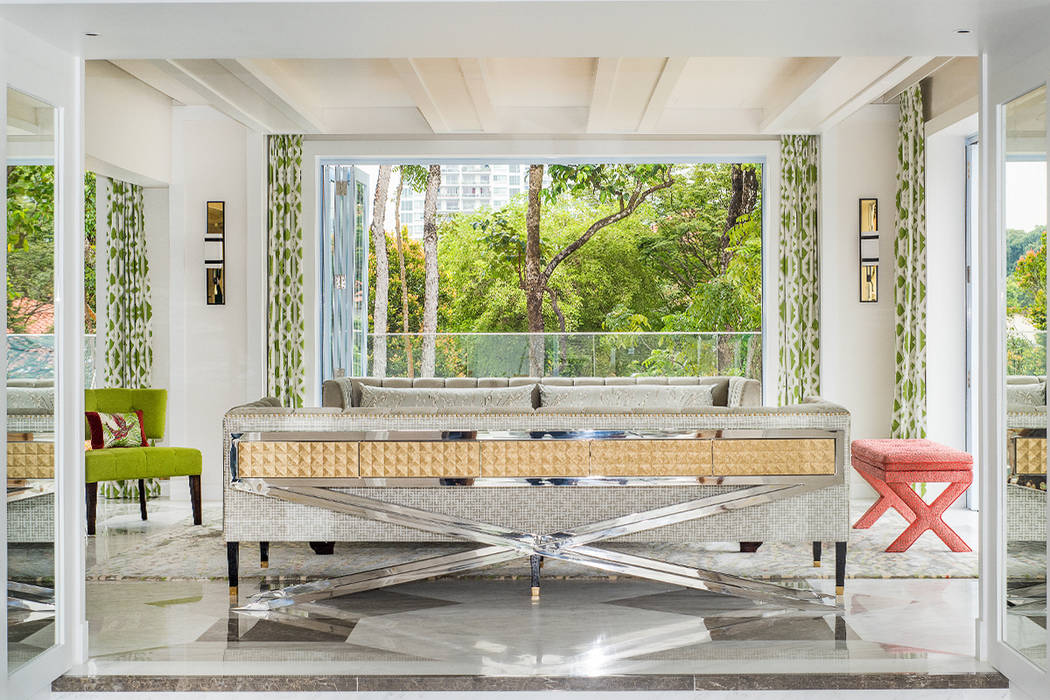 Modern Chinoiserie Home, Design Intervention Design Intervention Modern living room
