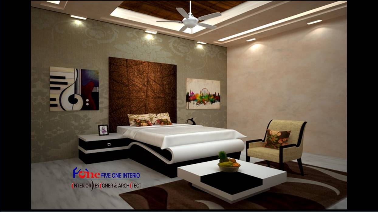 MODERN HOUSE, Five One Interio Five One Interio Minimalist bedroom Beds & headboards