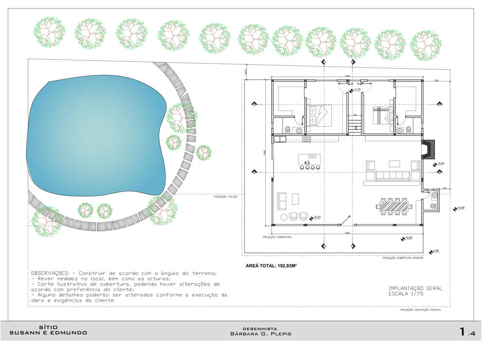 PLANTA BAIXA I homify Casas campestres plantabaixa,arquitetura,projeto