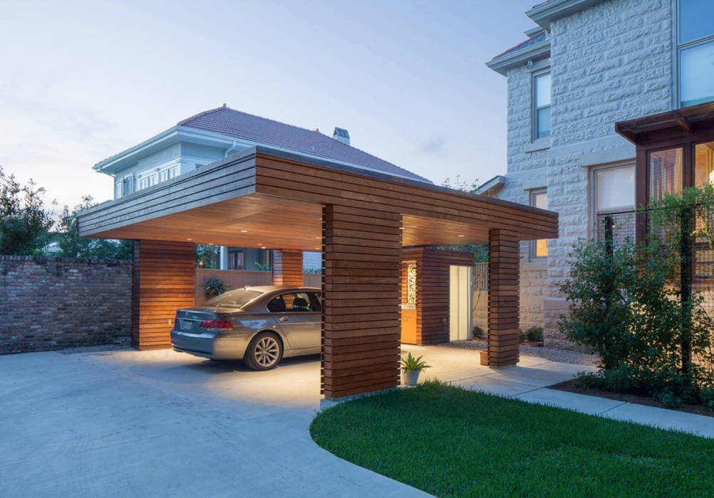 City Park Carport, New Orleans studioWTA Modern Garage and Shed carport,covered carport,millwork,green construction,Wayne Troyer,studioWTA,Toni DiMaggio