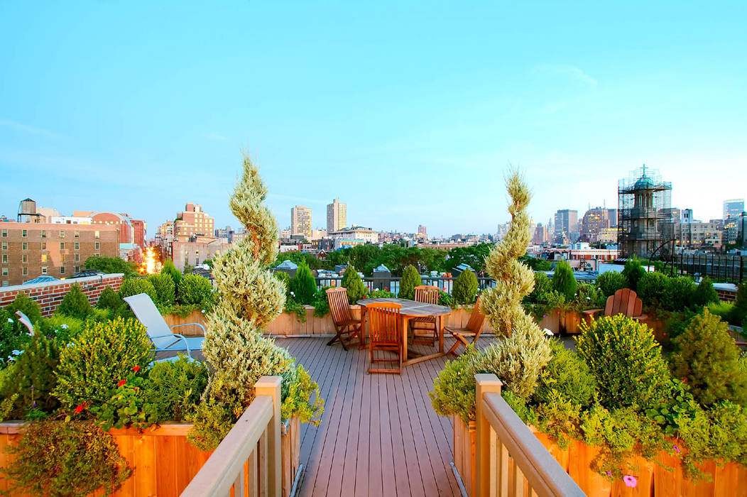 West Village NYC Rooftop Garden, Amber Freda Home & Garden Amber Freda Home & Garden オリジナルな 庭