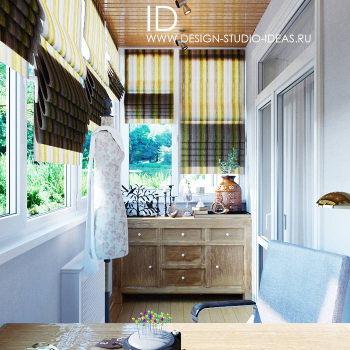 Balkon Beranda Teras Gaya Eklektik Oleh Studiya Dizajna Interior Design Ideas Eklektik Homify