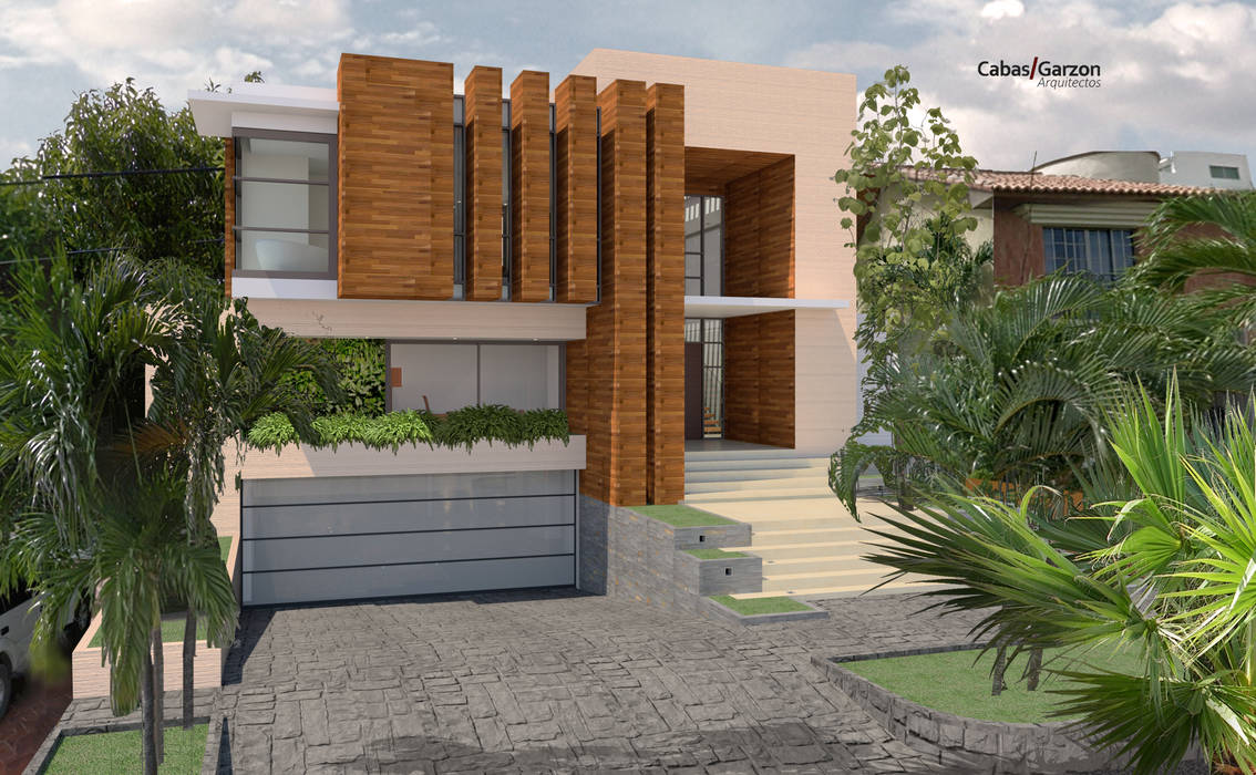 CASA T C, Cabas/Garzon Arquitectos Cabas/Garzon Arquitectos 現代房屋設計點子、靈感 & 圖片
