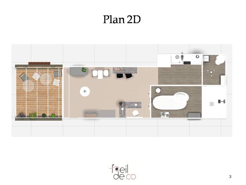 Aménagement d'un espace dédié à la beauté, L'Oeil DeCo L'Oeil DeCo Bureau méditerranéen