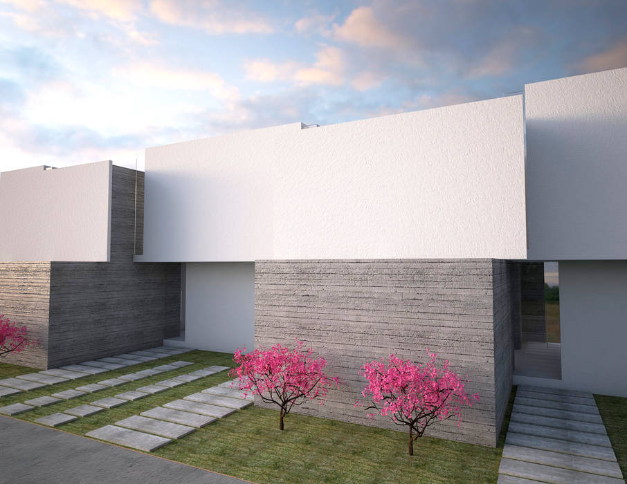 Vivienda minimalista, proyecto para Maruz, casas para venta en infonavit , Element+1 Taller de Arquitectura Element+1 Taller de Arquitectura Minimalistische Häuser Beton