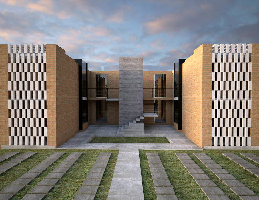 fachada principal Element+1 Taller de Arquitectura Casas minimalistas Concreto arquitectura,diseño