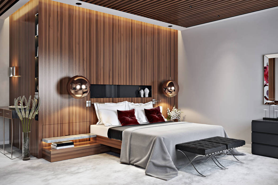 Style and clever zoning, ArchiCGI ArchiCGI Classic style bedroom