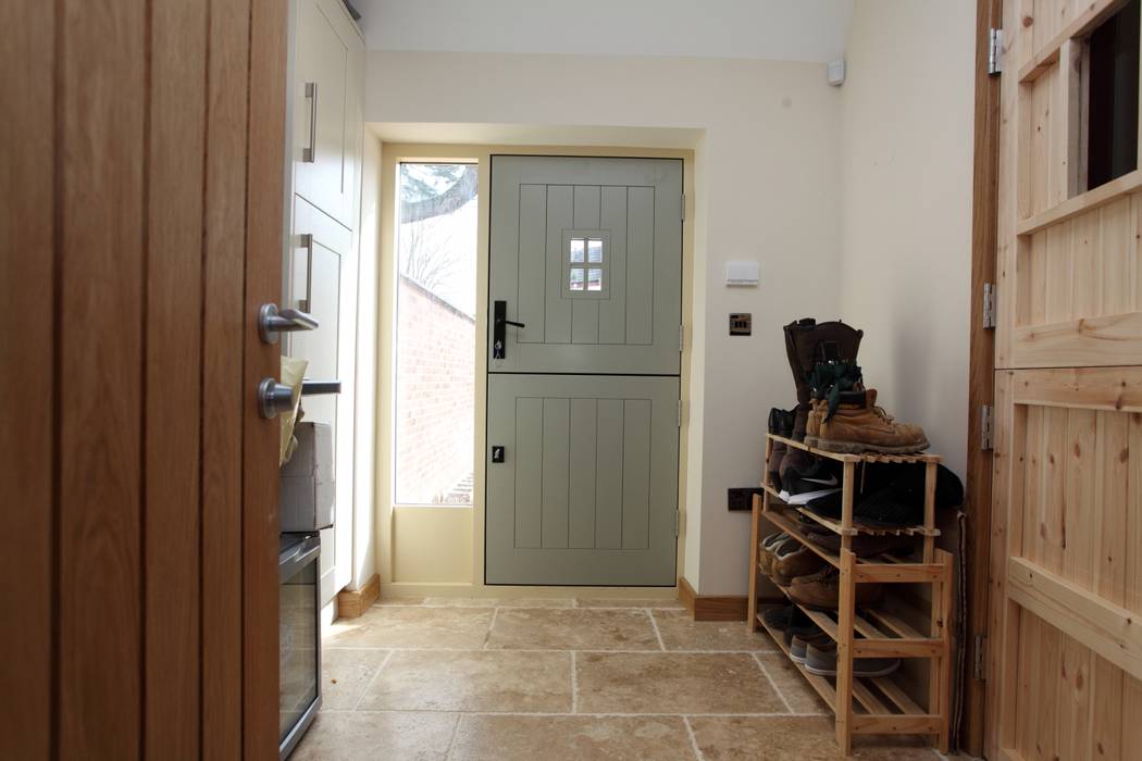 Cobblestone Barn Simplicity Timber Solutions Ltd شبابيك خشب Wood effect bespoke joinery,entrance door,doors
