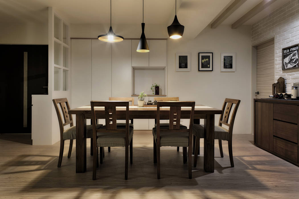 汐止-日月光, 唯創空間設計公司 唯創空間設計公司 Scandinavian style dining room