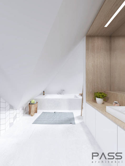 Projekt wnętrza w Lublinie / 4, PASS architekci PASS architekci Modern style bathrooms
