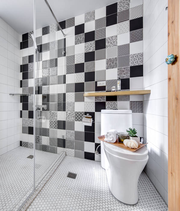 二手屋的小清新旅程, 磨設計 磨設計 Eclectic style bathroom