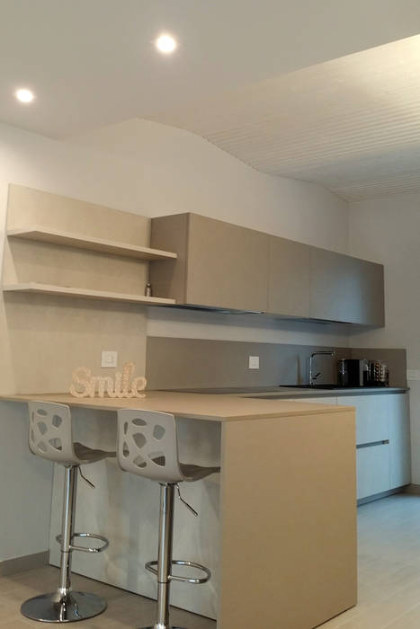 Villette in legno a Bolgare (BG), Marlegno Marlegno Unit dapur Kayu Wood effect