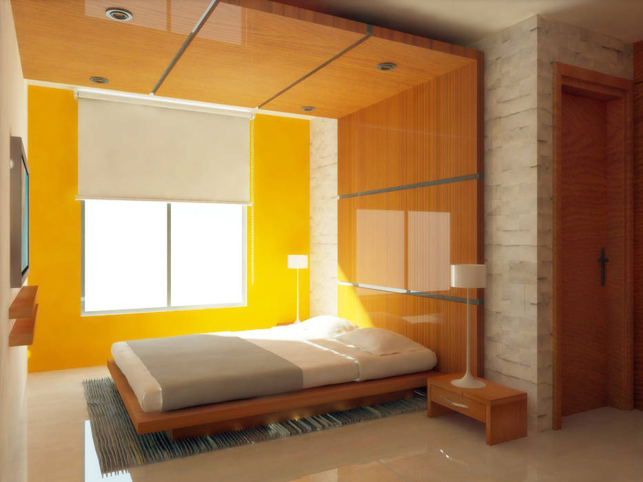 AREA DE CAMA DLR ARQUITECTURA/ DLR DISEÑO EN MADERA Dormitorios de estilo minimalista