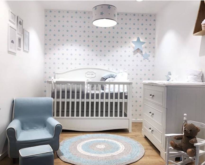 homify Classic style nursery/kids room MDF cot,chest,nursery,baby bedroom,modern nursery,cot bed,Beds & cribs