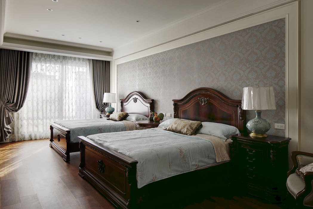 尋找古典的本質 大荷室內裝修設計工程有限公司 臥室 臥室,新古典,古典,雙人