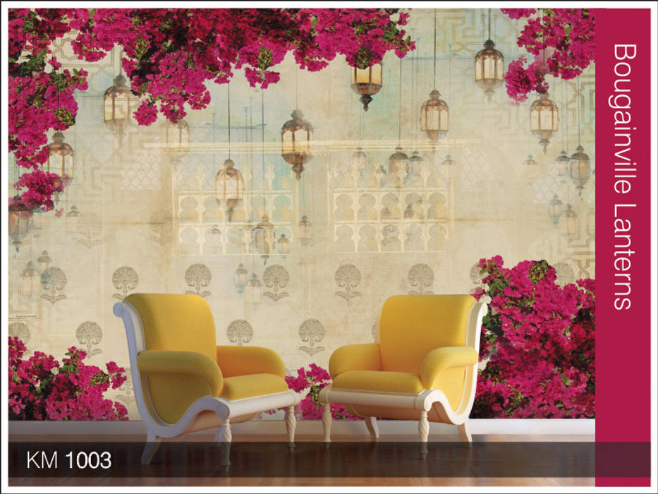 Krsna Mehta wallcoverings, Wall Art Private Limited Wall Art Private Limited Ulteriori spazi Argento / Oro Altri oggetti d'arte