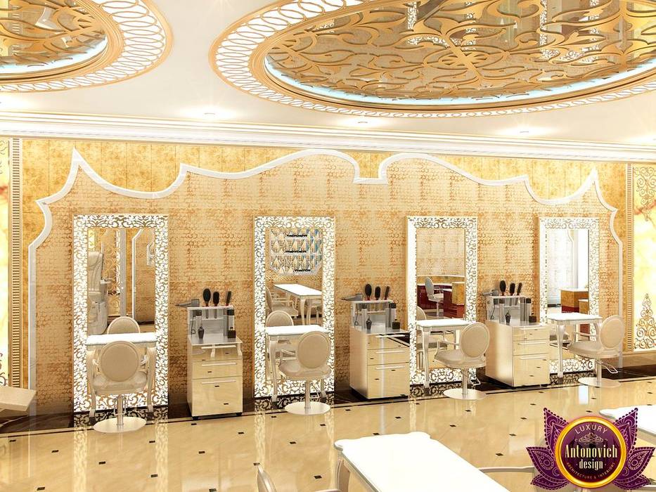 Luxurious beauty salon interior of Katrina Antonovich , Luxury Antonovich Design Luxury Antonovich Design Commercial spaces Clinics