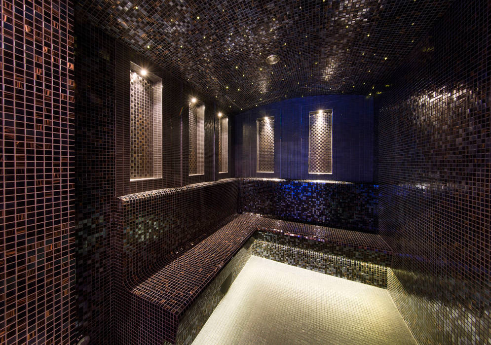 Banya KSR Architects Spa phong cách hiện đại Gạch ốp lát indoor sauna