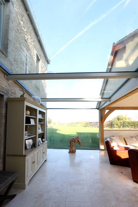 Green Barn homify Konservatori Gaya Country Green Barn,Project,Structural Glass,Cottage,Conservatory