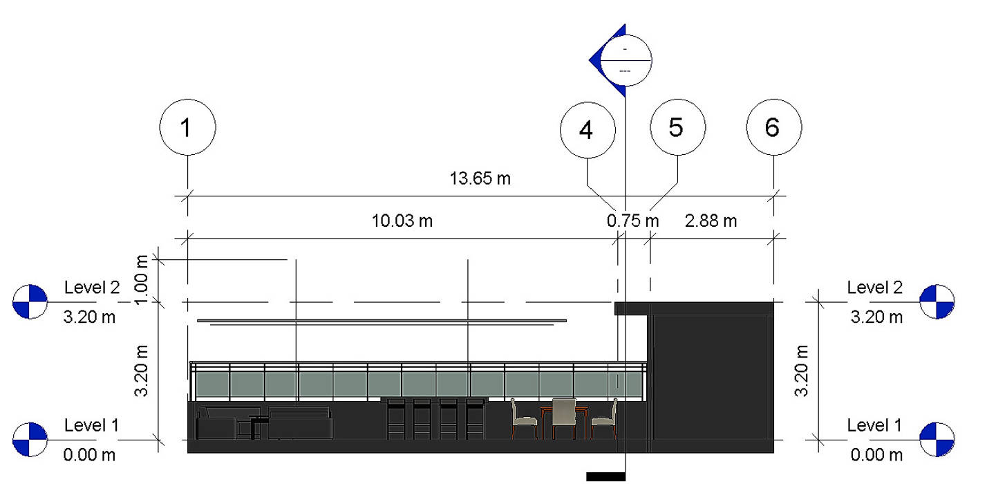 Corte Longitudinal- Terraza CDMX Arqos Arquitectos Balcones y terrazas modernos Hierro/Acero