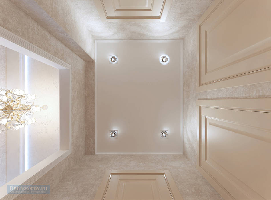 Дизайн-проект трехкомнатной квартиры 100 кв. м в классическом стиле, Студия интерьера Дениса Серова Студия интерьера Дениса Серова Classic style corridor, hallway and stairs