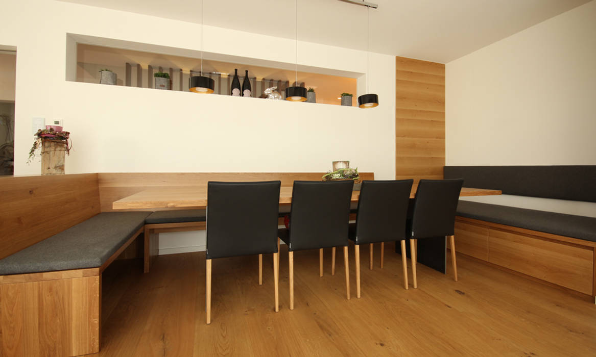 Eichentisch Mit Stahl Und Eckbank Modern Von Beer Gmbh Modern Holz Holznachbildung Homify