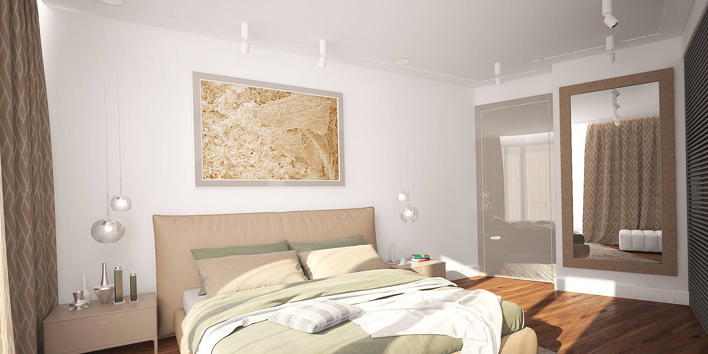 ЖК Огни Сибири, needsomespace needsomespace Modern style bedroom