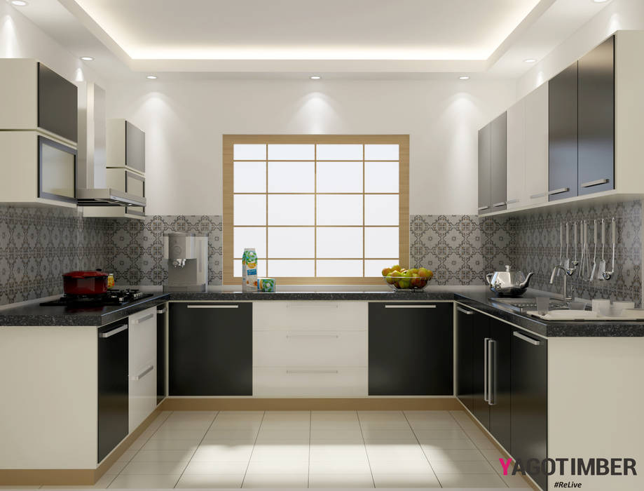 Have a look of Modular Kitchen Design Ideas In Delhi NCR - Yagotimber, Yagotimber.com Yagotimber.com Cocinas de estilo moderno Granito Accesorios y textiles