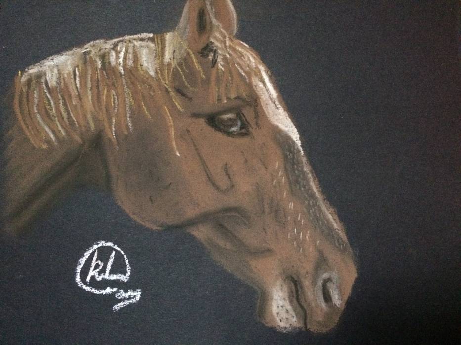 Horse pastel sketch KristinaArtist&Photography Other spaces horse,art,wall art,pastel,sketch,Pictures & paintings