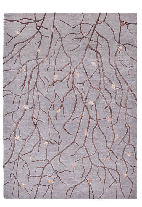 Deirdre Dyson FALLING LEAVES hand knotted wool and silk rug Deirdre Dyson Carpets Ltd Floors Carpets & rugs
