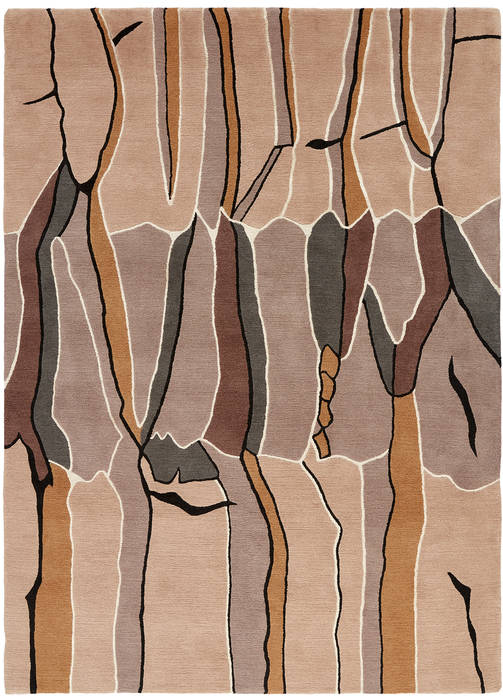 Deirdre Dyson TREE BARK hand knotted wool and silk rug Deirdre Dyson Carpets Ltd Floors Carpets & rugs