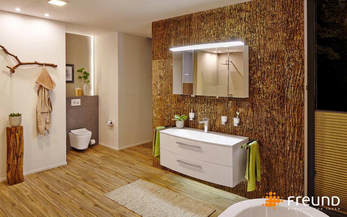 NATURE, Freund GmbH Freund GmbH Salle de bain moderne Bois Effet bois Décorations