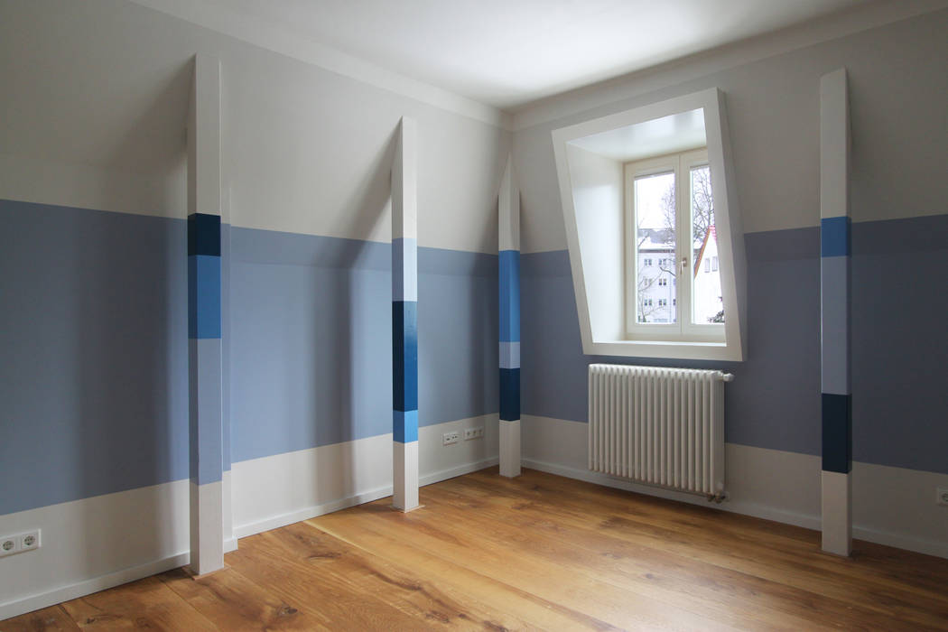 child´s room brandt+simon architekten ห้องนอนเด็ก villa,Berlin,restoration,modernization,child´s room,wall colours,dormer