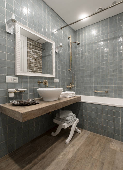Coconut - романтический лофт, Irina Derbeneva Irina Derbeneva Industrial style bathroom