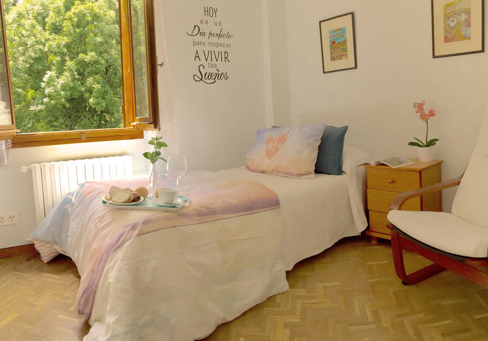 Home Staging vivienda Pirineo, Noelia Villalba Interiorista Noelia Villalba Interiorista Country style bedroom
