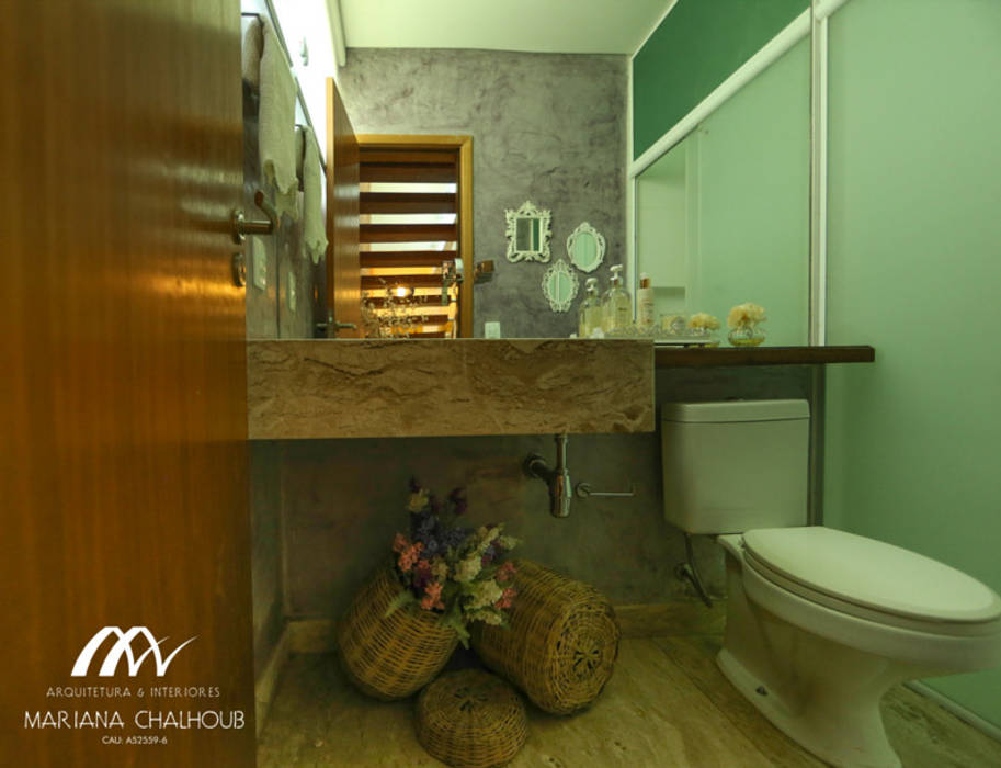 CASA DE PRAIA INDAIÁ, Mariana Chalhoub Mariana Chalhoub Rustic style bathroom