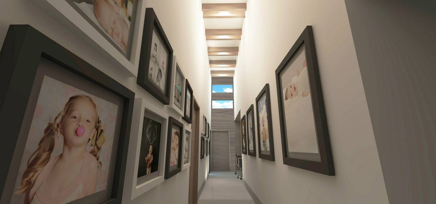 MC, TAMEN arquitectura TAMEN arquitectura Modern Corridor, Hallway and Staircase