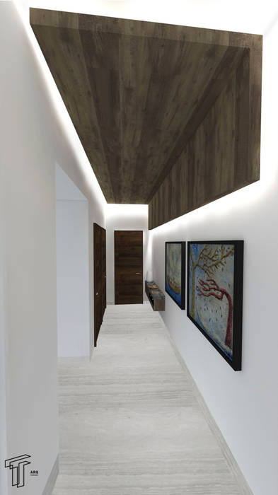 RP, TAMEN arquitectura TAMEN arquitectura Modern corridor, hallway & stairs