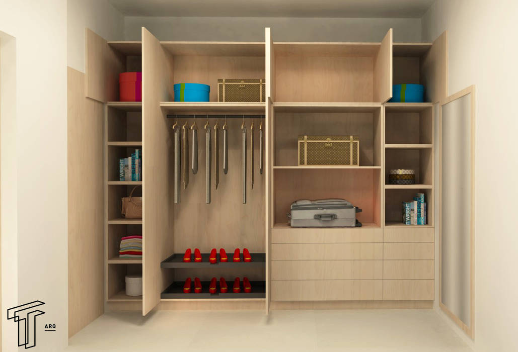 P, TAMEN arquitectura TAMEN arquitectura Closets de estilo moderno