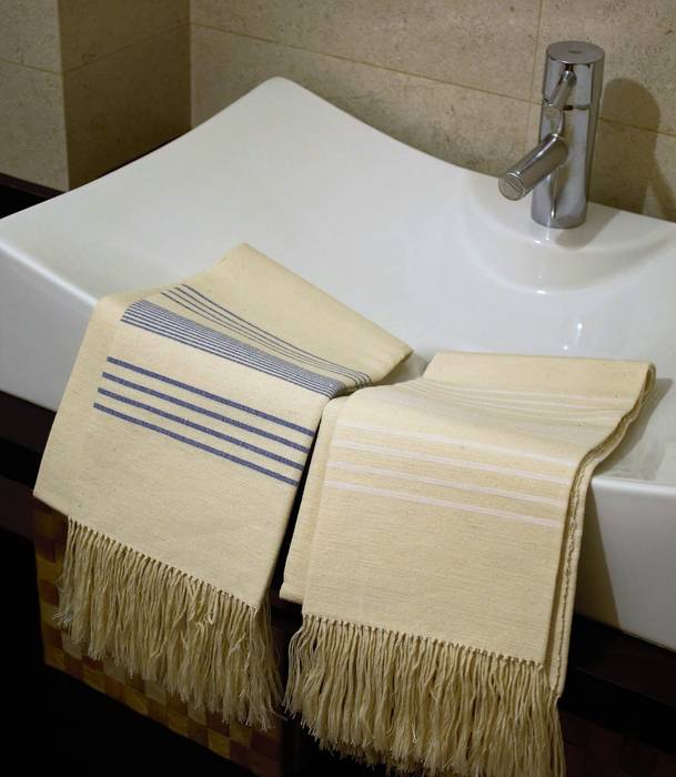 Banho, Linho de Cerva e Limões Linho de Cerva e Limões Classic style bathroom Flax/Linen Pink Textiles & accessories