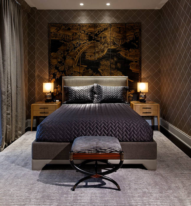 Bedroom Douglas Design Studio Classic style bedroom Furniture,Property,Building,Comfort,Wood,Bed frame,Textile,Lighting,Interior design,Flooring