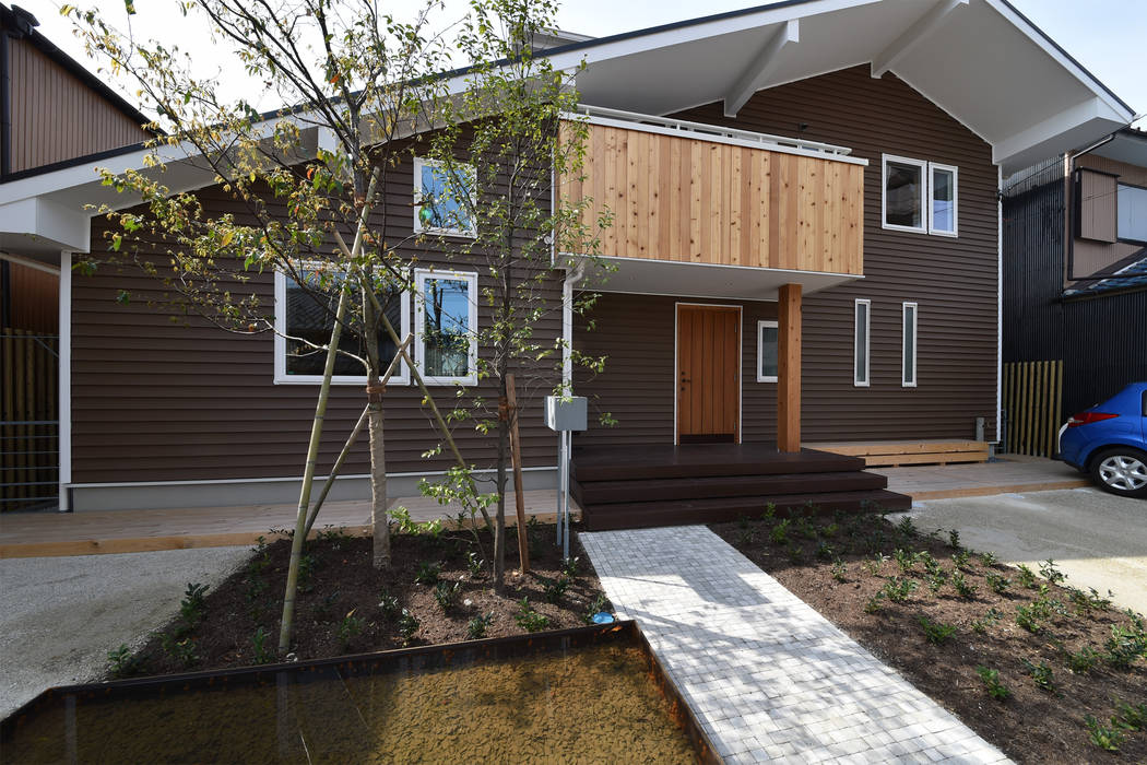 Nagoya S House, 木の家株式会社 木の家株式会社 Case moderne Legno Effetto legno