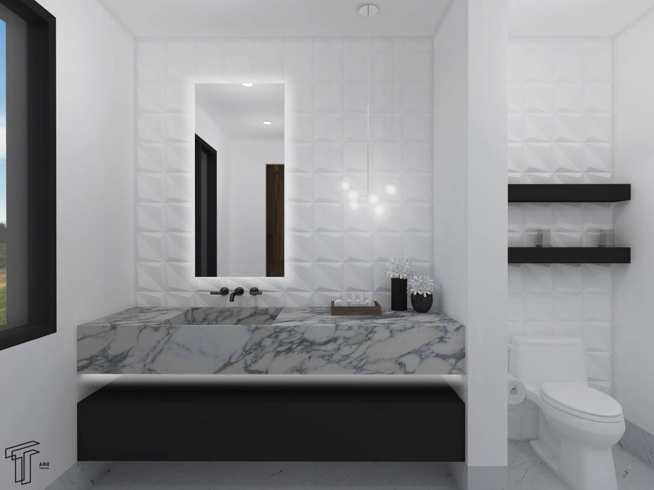 ML, TAMEN arquitectura TAMEN arquitectura Ванная комната в стиле модерн