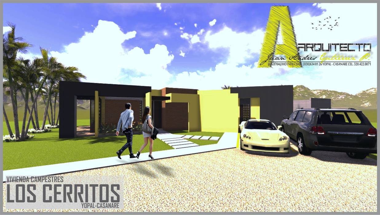 Casa Los Cerros, ARQUITECTO JUAN ANDRES GUTIERREZ PEREZ ARQUITECTO JUAN ANDRES GUTIERREZ PEREZ منازل