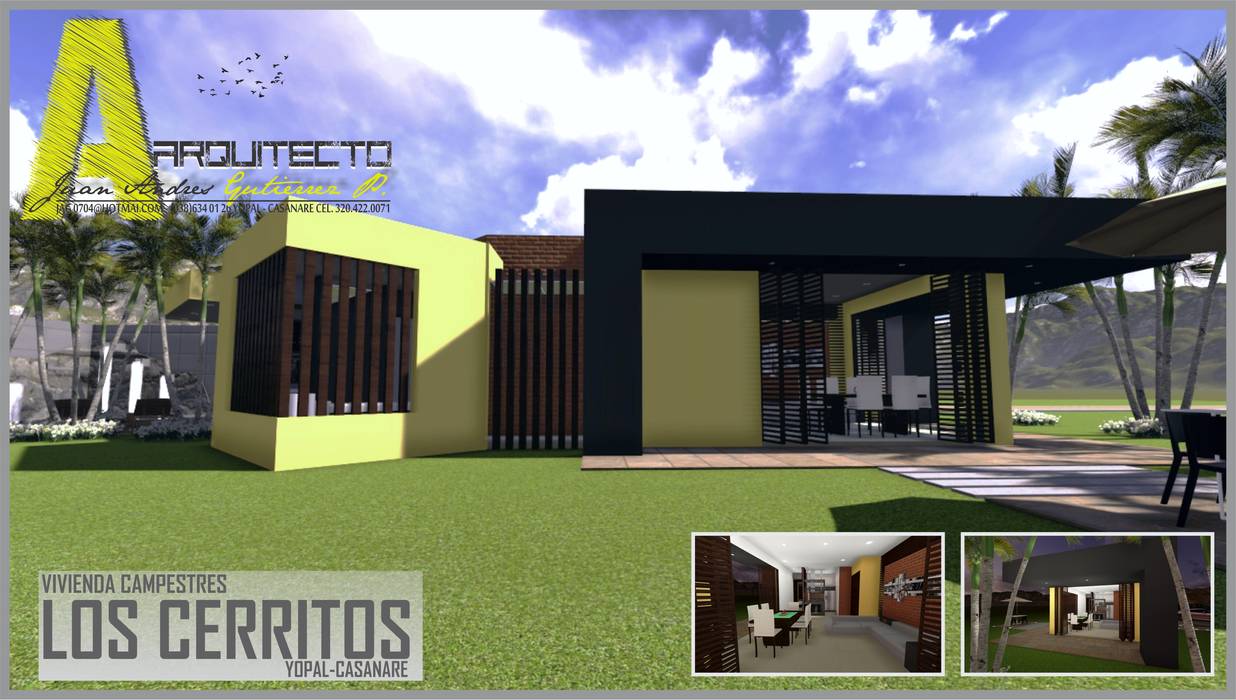 Casa Los Cerros, ARQUITECTO JUAN ANDRES GUTIERREZ PEREZ ARQUITECTO JUAN ANDRES GUTIERREZ PEREZ Modern houses